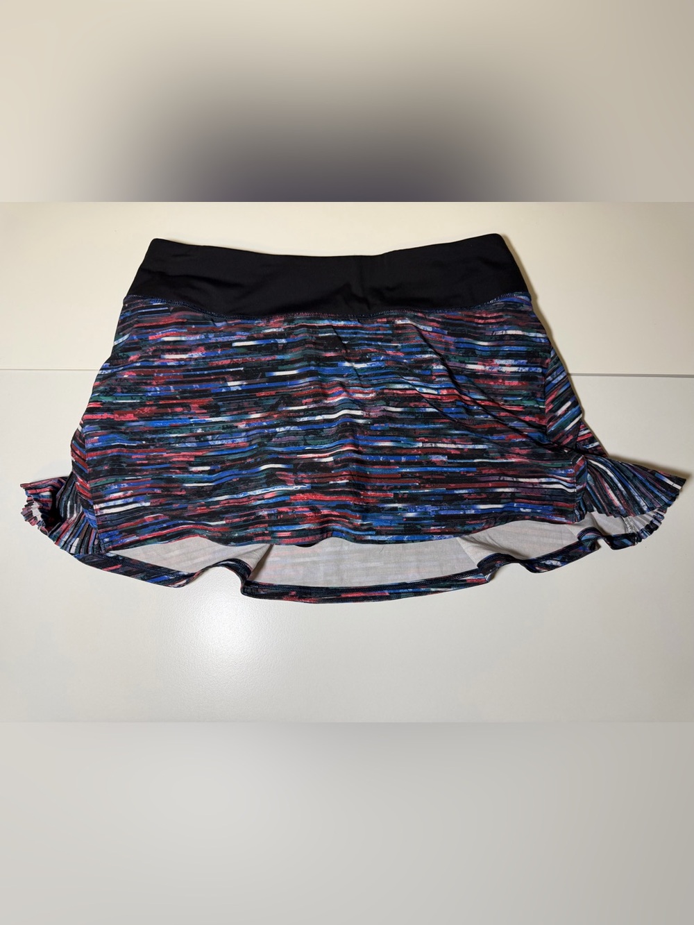 Lululemon 6 Tennis Pickle Ball Athletic Skirt Play off the Pleats Black Multi - Picture 5 of 16